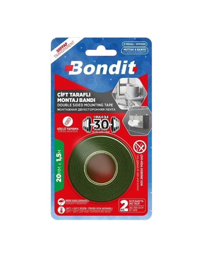 Çift Taraflı Montaj Bandı 20Mm*1.5M