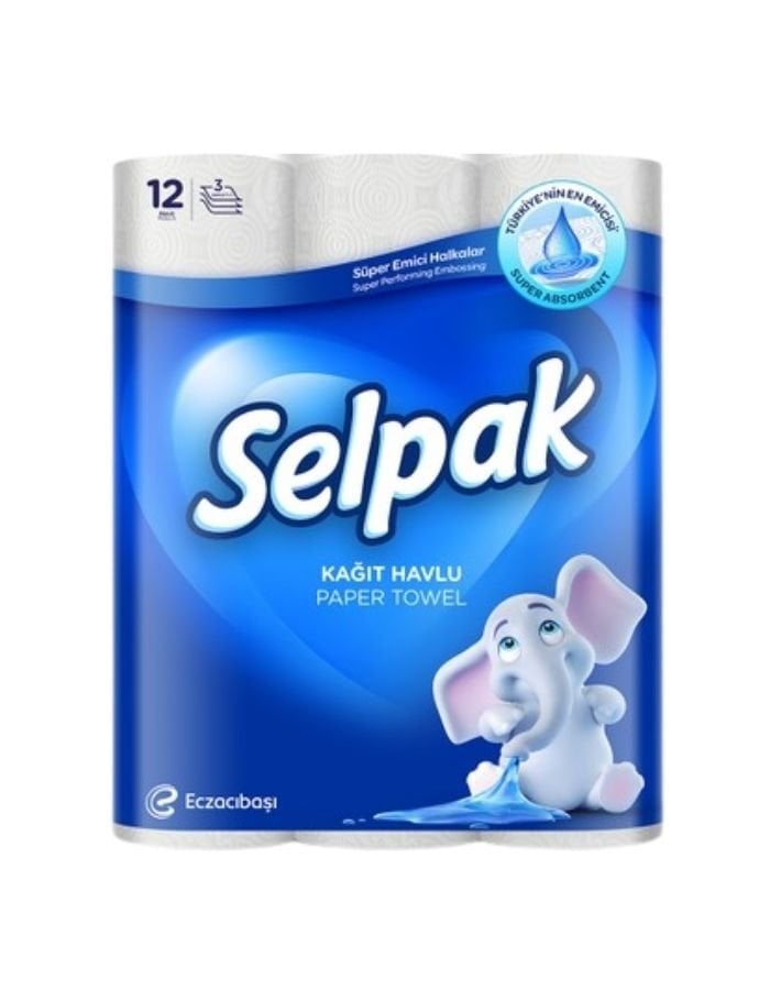 Selpak 12'li 3 Katlı Kağıt Havlu