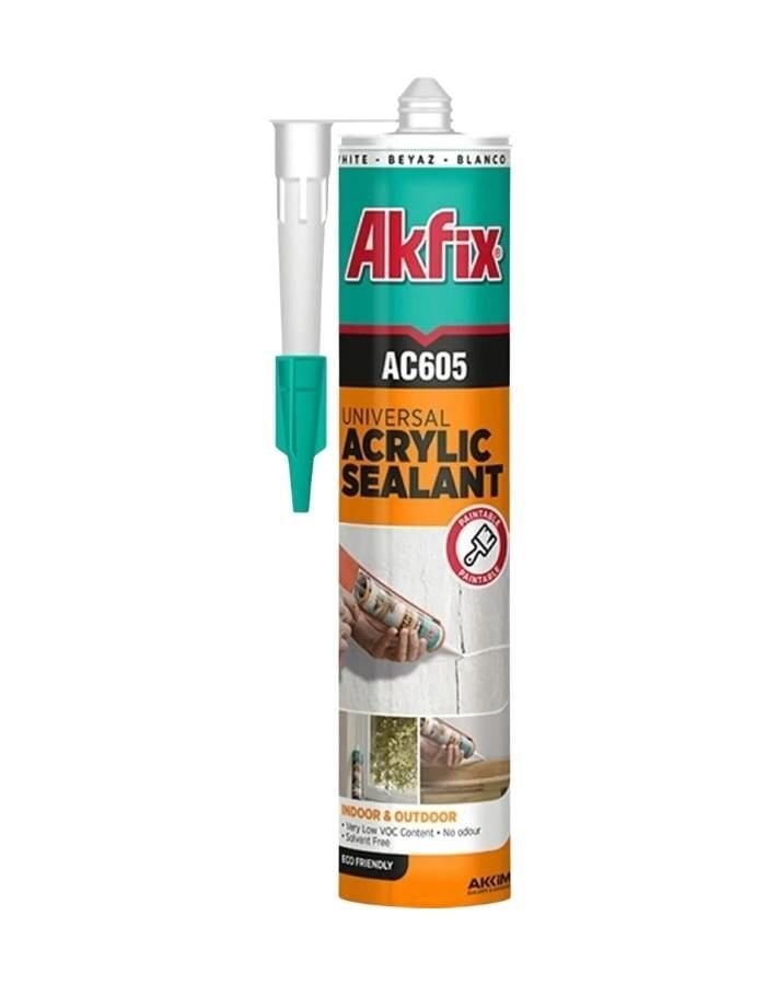 Akfix Ac605 Akrilik Mastik Beyaz 500gr Aa002