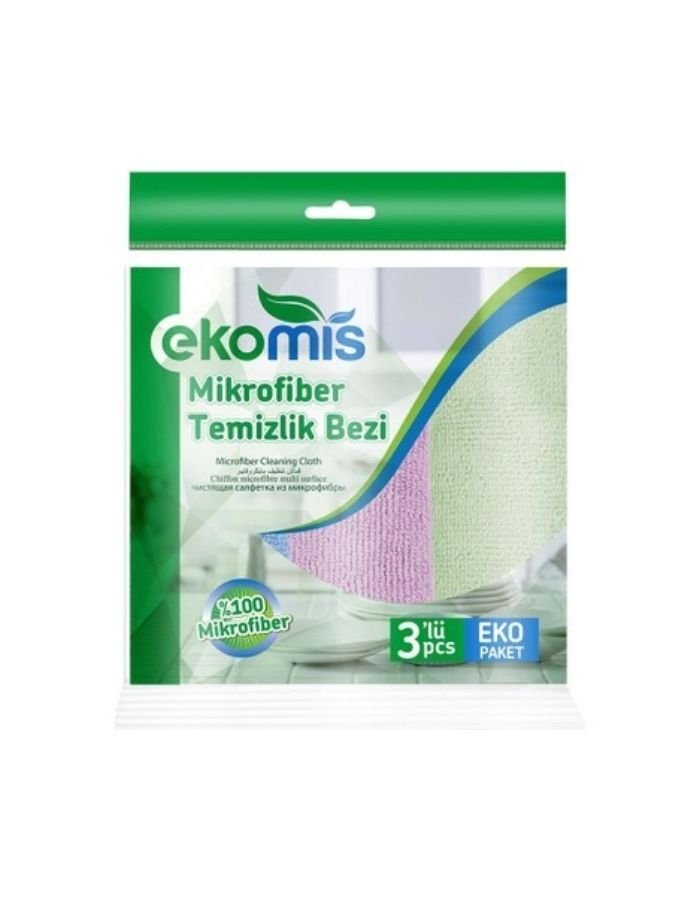 Ekomis 3'lü Mikrofiber Temizlik Bezi