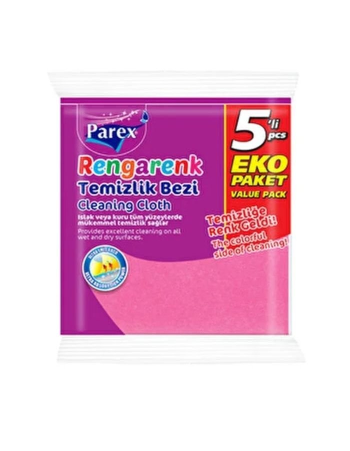 Parex Rengarenk 5'li Temizlik Bezi