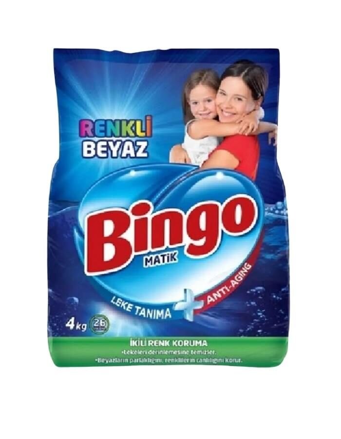 Bingo Matik Renkliler ve Beyazlar 4 Kg