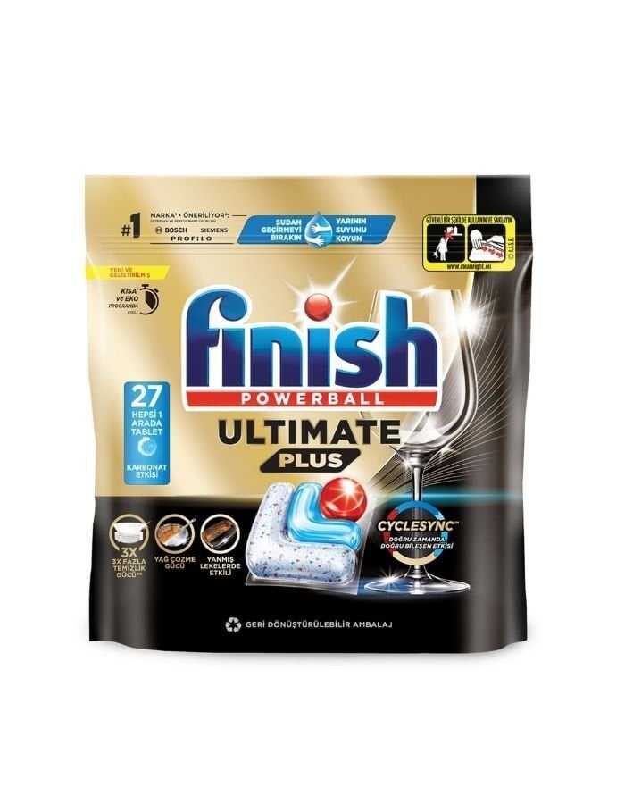 Finish Quantum Ultimate Plus 27Li Bulaşık Makinesi Tableti