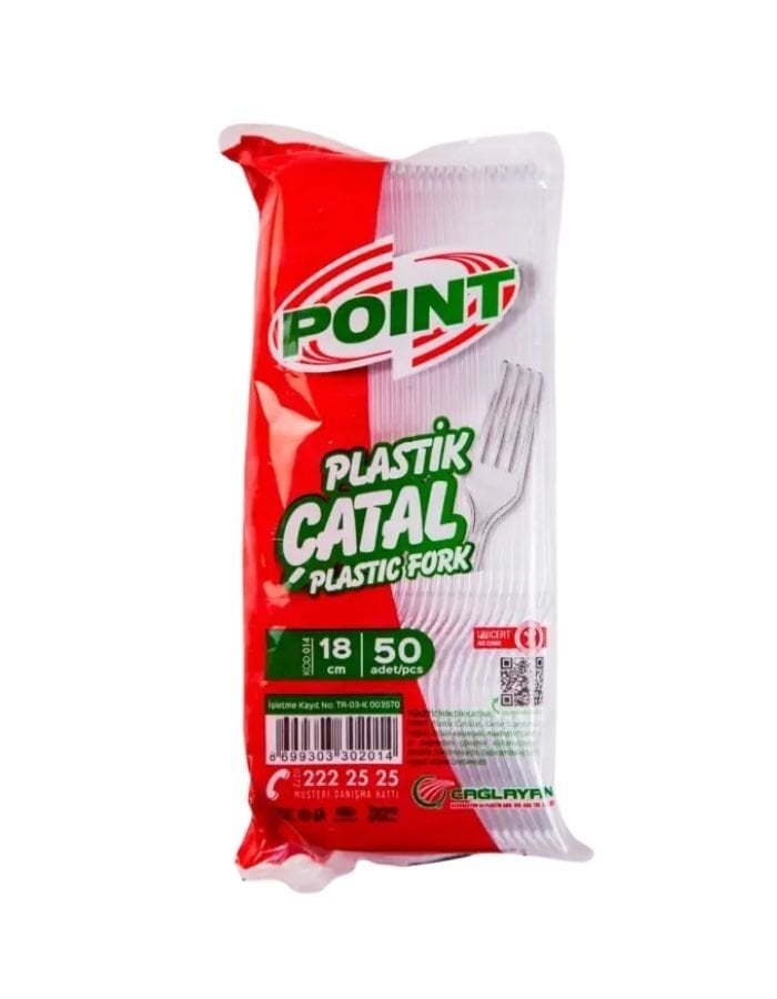 Point 50'li Plastik Lüks Çatal