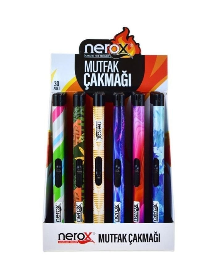 Nerox Lüx Çubuk Desenli Mutfak Çakmağı