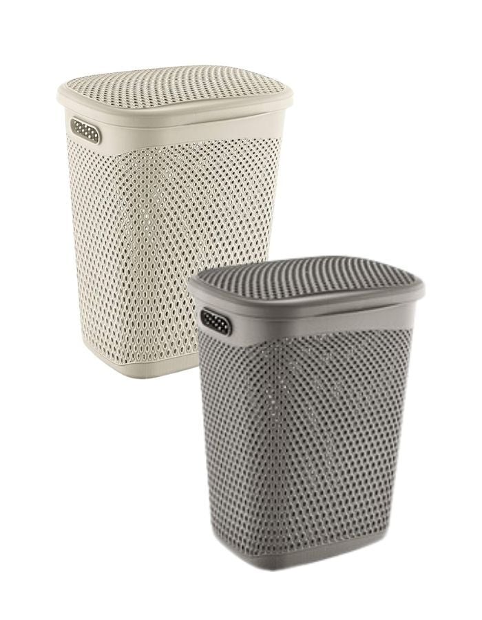 Üçsan Damla Desenli Kirli Çamaşır Sepeti 52 Lt