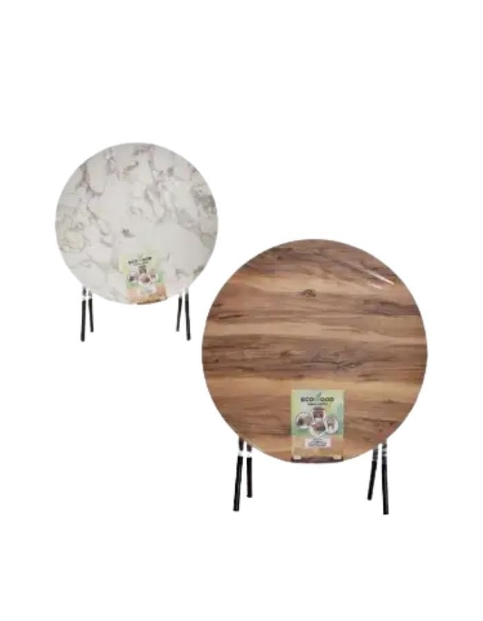 Ecowood Yuvarlak Katlanır Masa 90 Cm