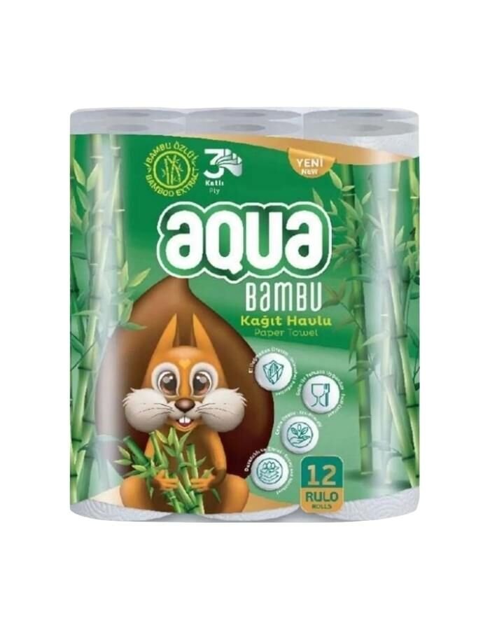 Aqua 12'li 3 Katlı Kağıt Havlu