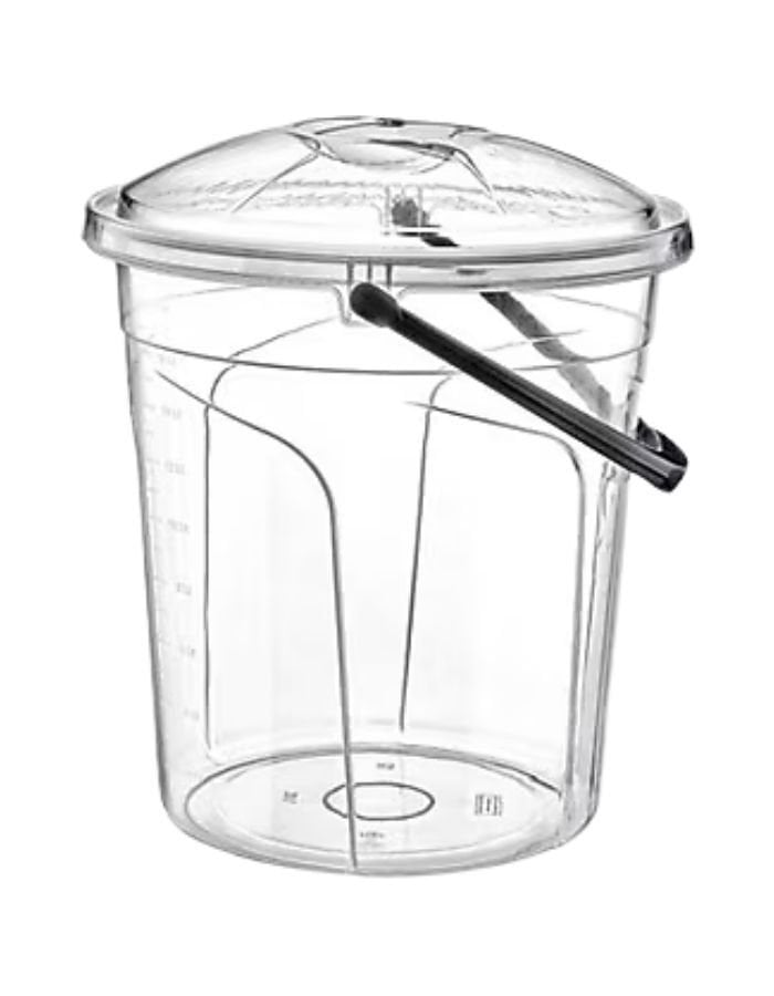 Polytime Kapaklı Şeffaf  Su Kovası 20Lt