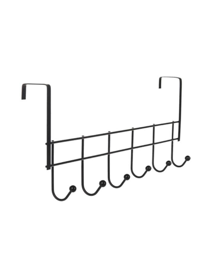 Acero 6'lı Siyah&Şeffaf Amerikan Kapı Askısı
