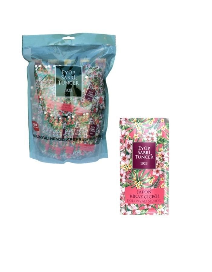 Eyüp Sabri Tuncer Japon Kirazı 150'li Kolonyalı Mendil Poşet