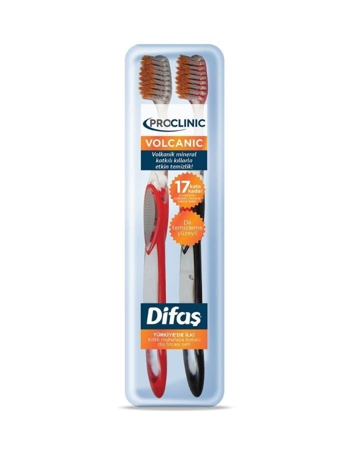 Difaş Pro-Clinic Volcanic 1+1 Diş Fırçası