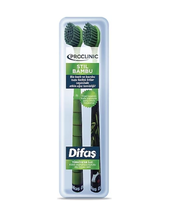 Difaş Pro-Clinic Stil Bamboo 1+1 Diş Fırçası