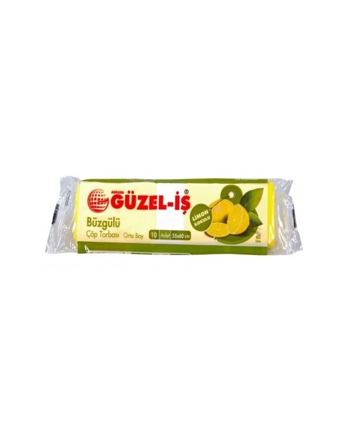 Güzel İş Büzgülü Orta Boy Limon Çöp Poşeti 55X60