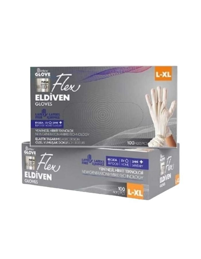 Reflex Flex 100'lü  L-Xl Beden Bej Muayene Eldiveni