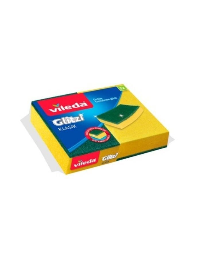 Vileda 2'li Yeşil Düz Sünger