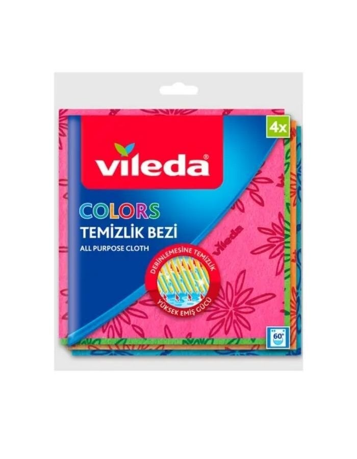 Vileda 4'lü Renkli Temizlik Bezi