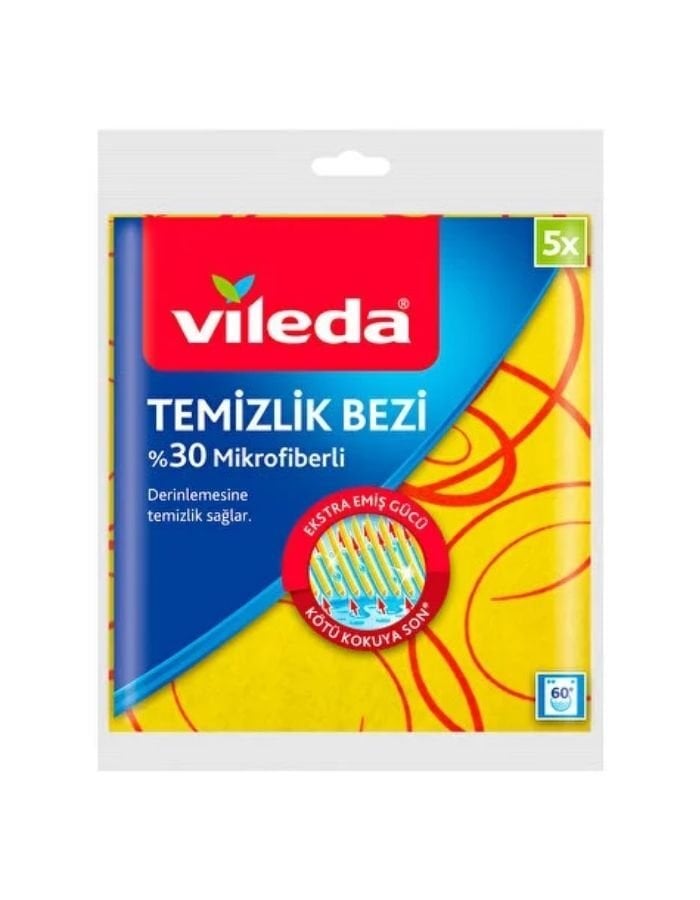 Vileda %30 Mikrofiber 5'li Temizlik Bezi