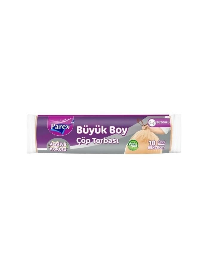 Parex Vanilya 10'lu Büzgülü Büyük Boy Çöp Torbası