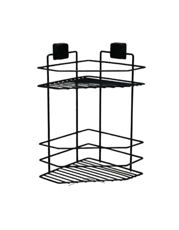 Daystone Tek Katlı Yapışkanlı Banyo Köşe Rafı