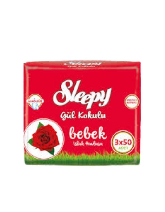 Sleepy 3X50 Gül Islak Havlu