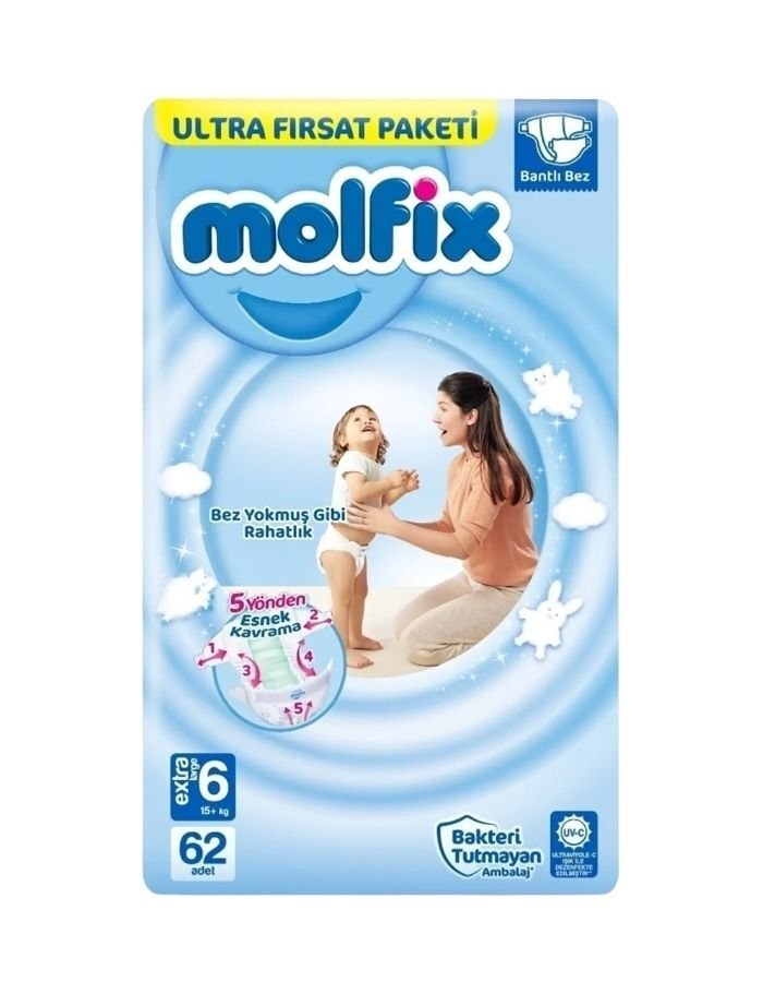 Molfix Ultra 62'li Bebek Bezi No:6