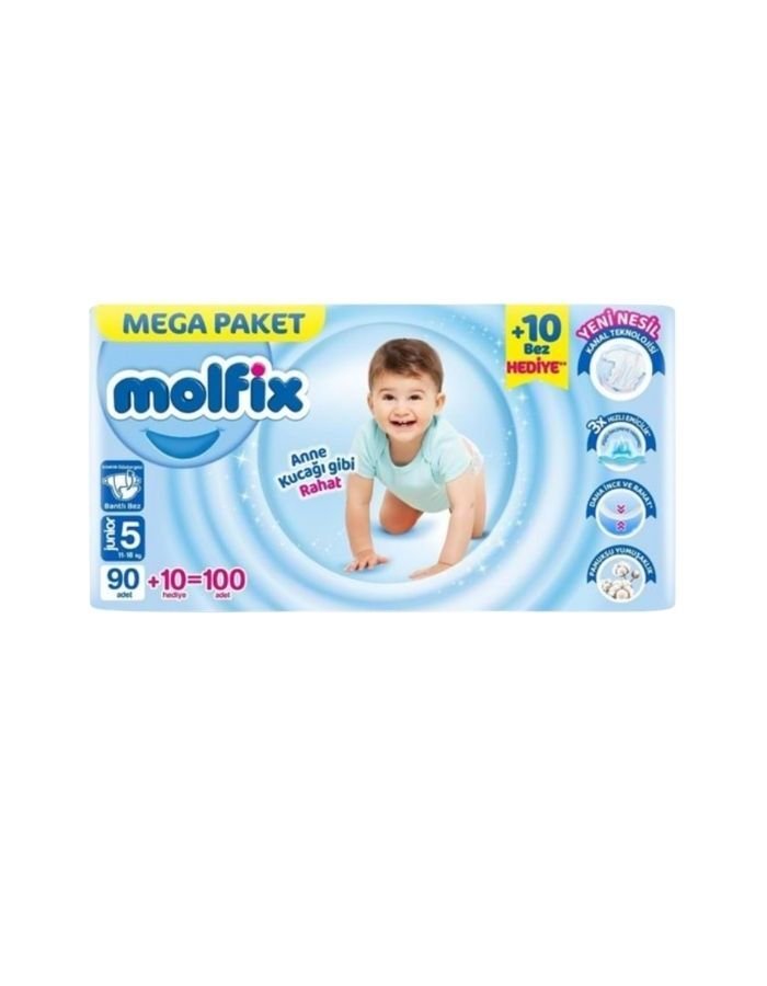 Molfix Mega 100'lü Bebek Bezi No:5