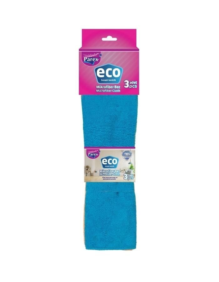 Parex Eko 3'lü Mikrofiber Temizlik Bezi