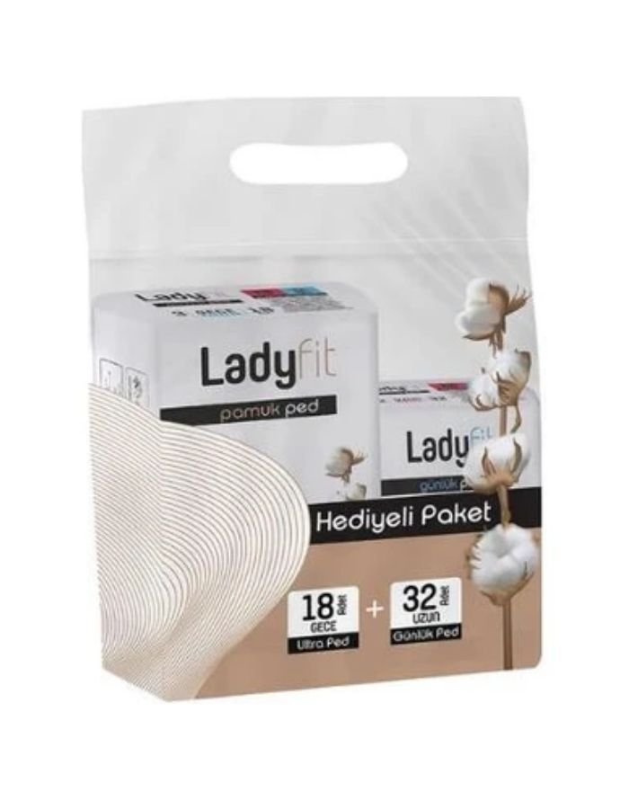 Ladyfit 18+32'li Pamuk Süper Gece+Günlük Ped
