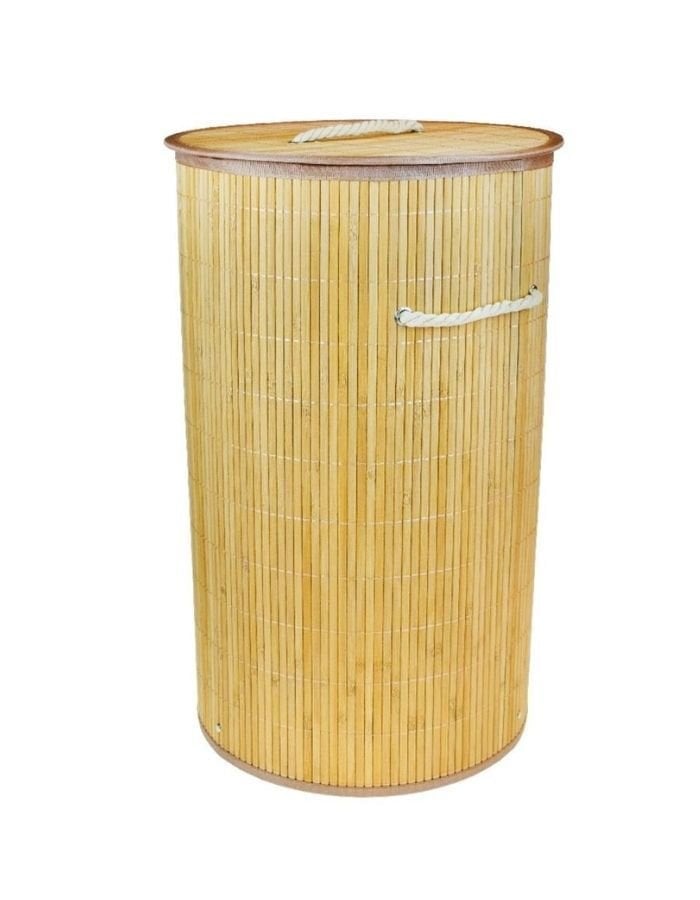 Luca Bambu Yuvarlak Çamaşır Sepeti