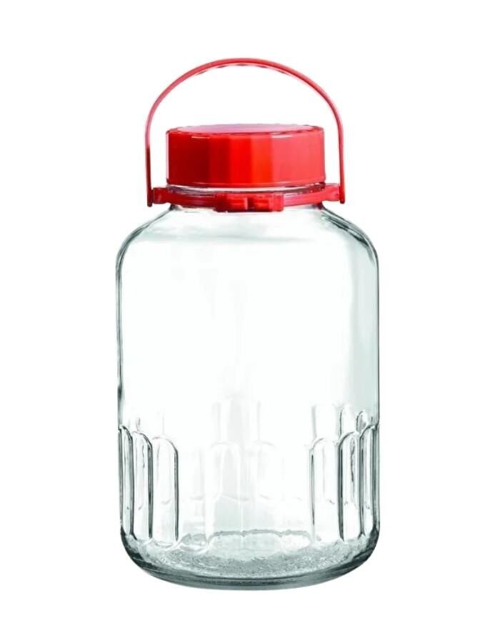 Cam Kavanoz 8000 Cc Kırmızı Kapak