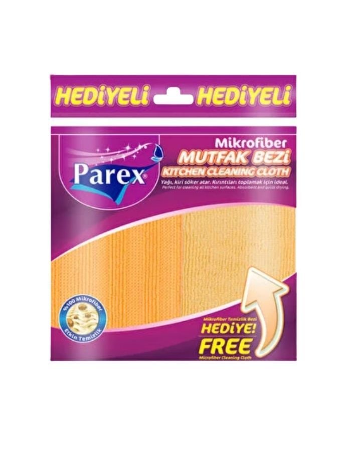 Parex Mikrofiber Mutfak Bezi + Mikrofiber Temizlik Bezi Hediye