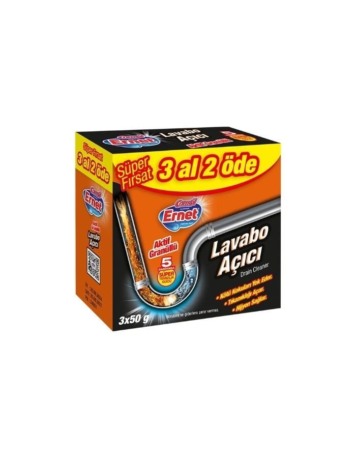 Ernet  3 Al 2 Öde Lavabo Açıcı Granül