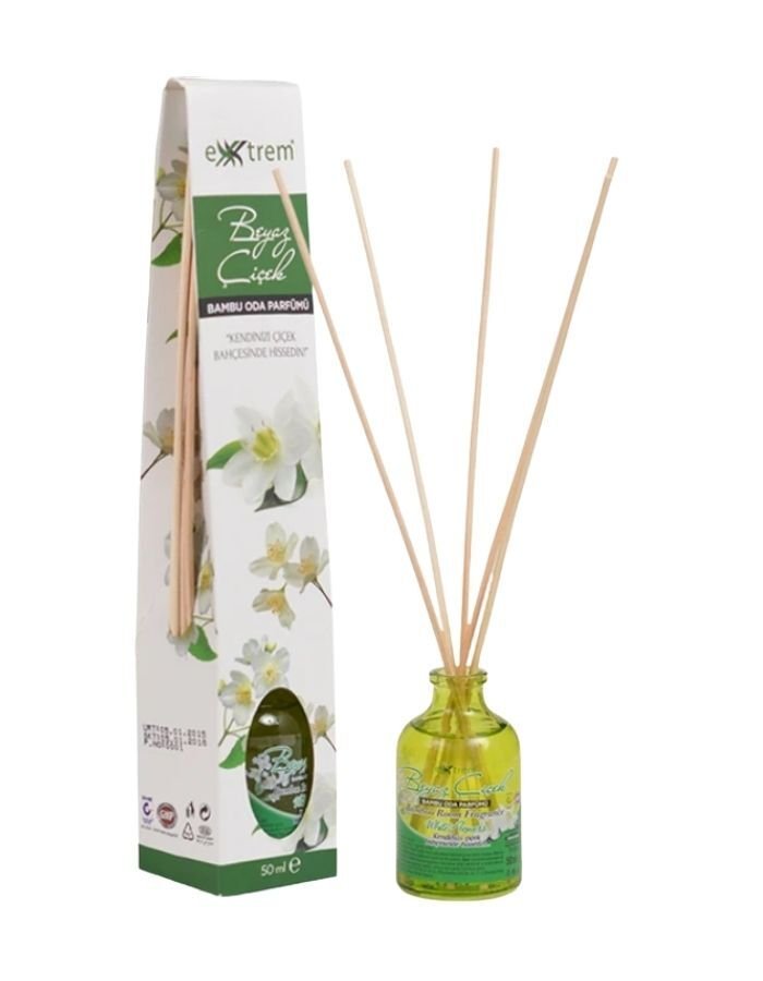 Extrem Beyaz Çiçek Bambu Çubuklu Oda Kokusu 50 ML