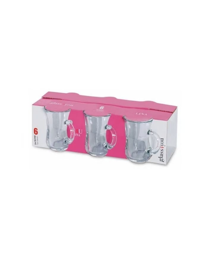 Glassyou 6'lı Kulplu Çay Bardağı