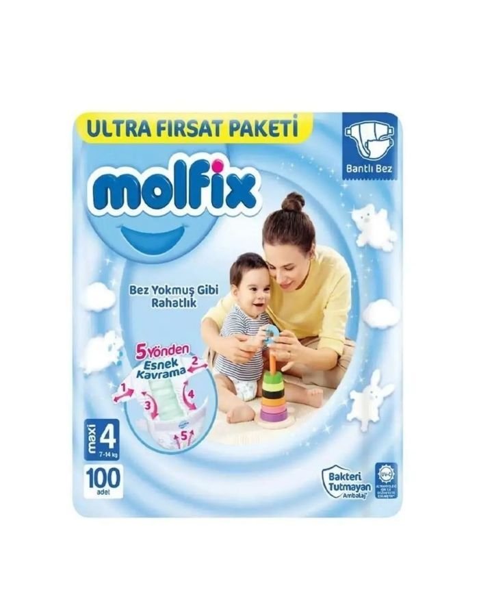 Molfix Ultra 100'lü Bebek Bezi No:4