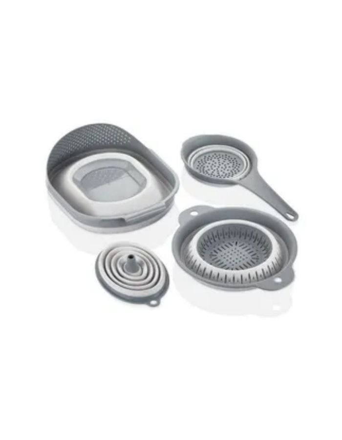 Qlux 4'lü Katlanabilir Süzgeç Seti