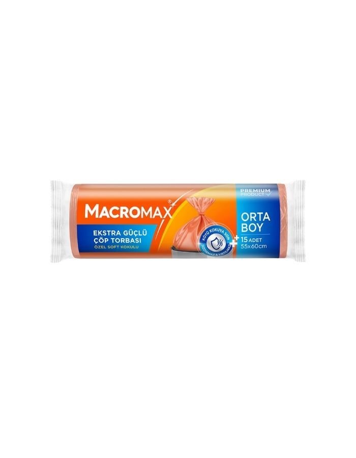 Macromax Extra Güçlü Orta Boy Çöp Poşeti