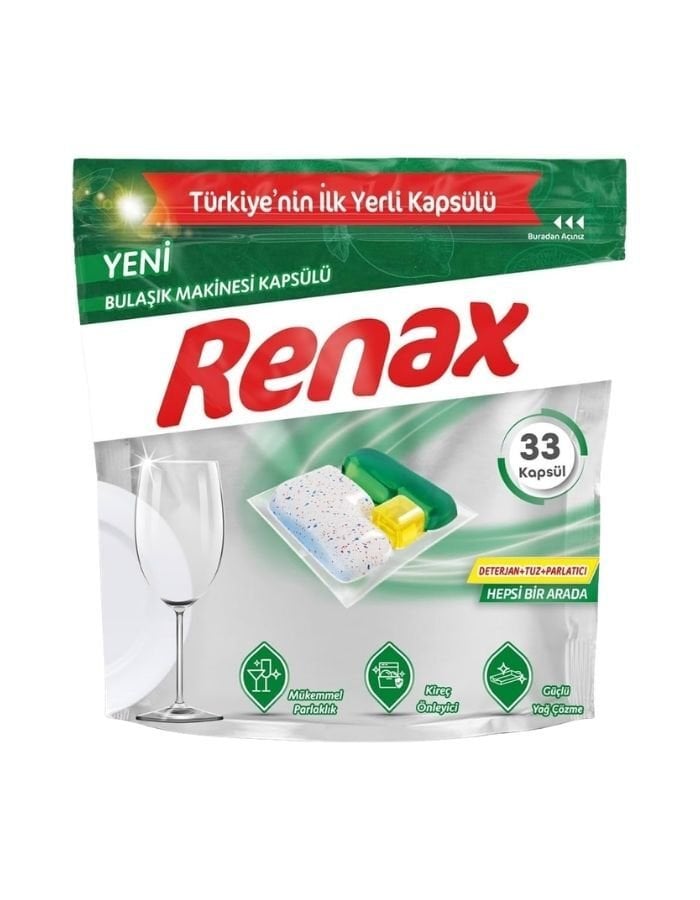 Renax 33'lü Bulaşık Makinesi Tableti