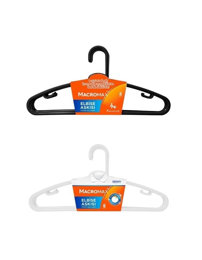 Macromax 6'lı Elbise Askısı