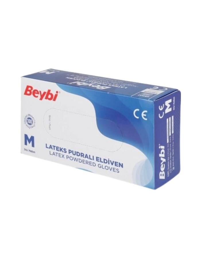 Beybi Lateks 100'lü M Beden Pudralı Eldiven