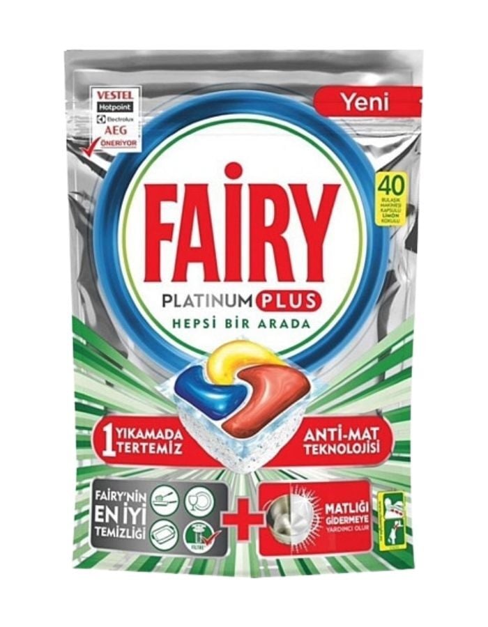 Fairy Platinum Plus 40'lı Bulaşık Makinesi Tableti