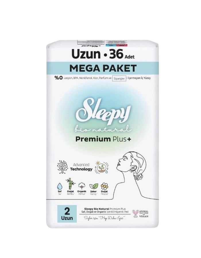 Sleepy Bio 36Lı Natural Mega Uzun Ped