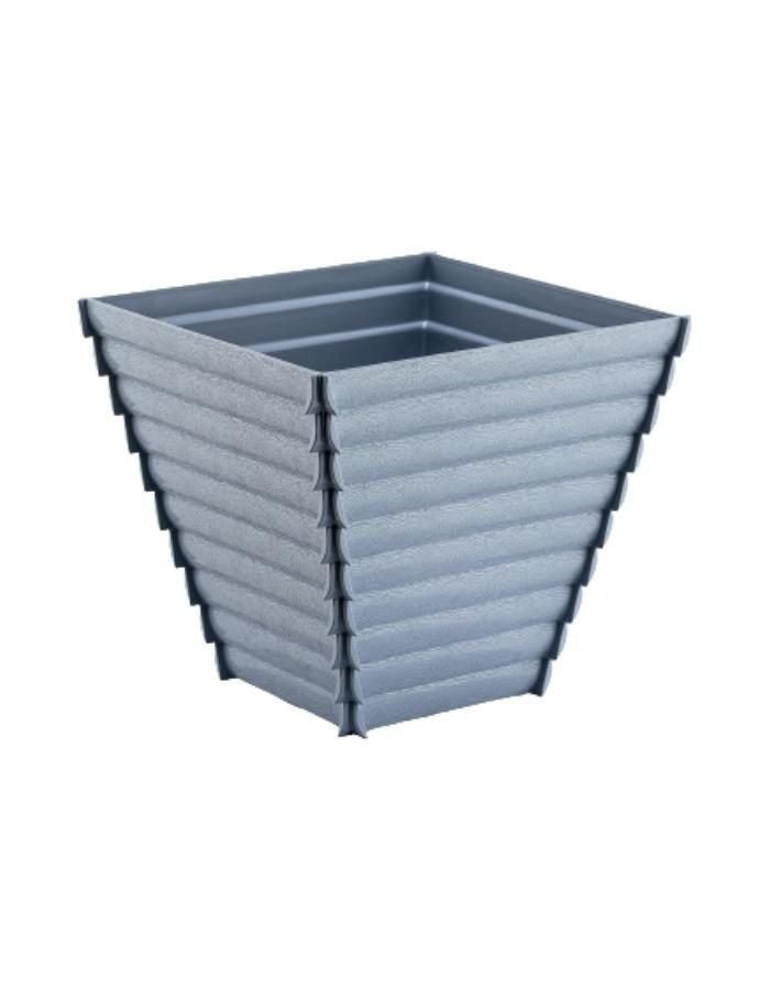 Alya Ahşap Desenli Saksı No:4 4 lt