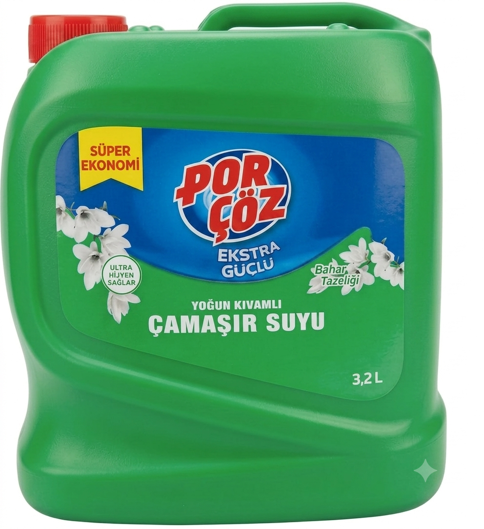 PORÇÖZ ÇAMAŞIR SUYU 3240 ML BAHAR TAZELİĞİ