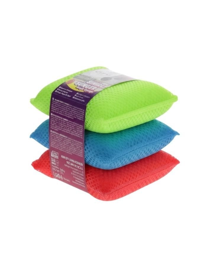 New Cıty Sihirli 3'lü Fileli Sünger