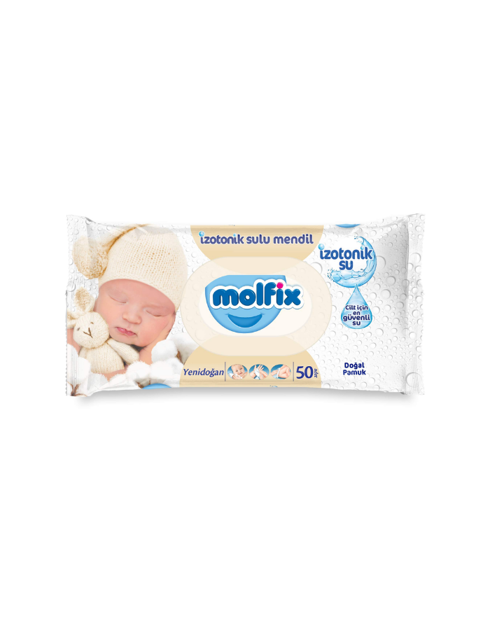 MOLFİX ISLAK MENDİL İZOTONİK YENİ DOĞAN 50Lİ