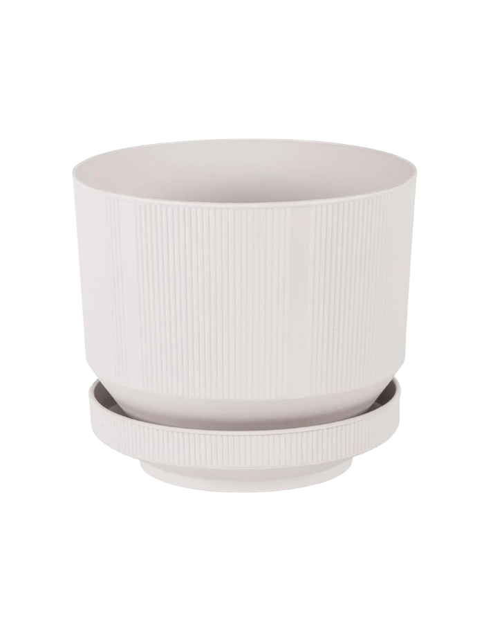 Serinova Lüks Taş Beyaz Saksı No 4