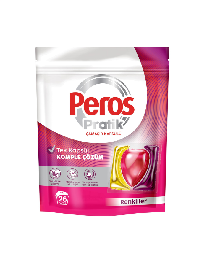 PEROS PODS ÇAMAŞIR KAPSÜLÜ RENKLİ 26LI