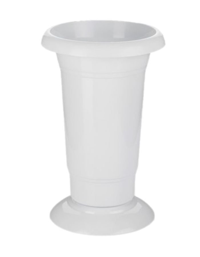 Serinova Beyaz Silindir Kesme Çiçek Vazosu No 2